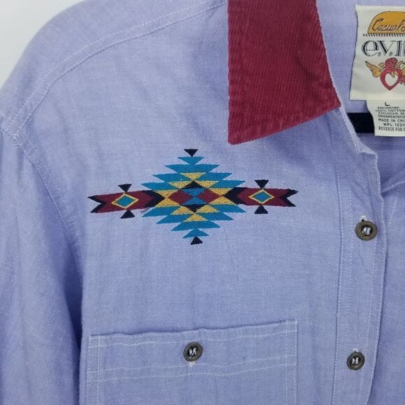 Vintage e.v.ltd Embroidered Button Down Blouse - Picture 5 of 11